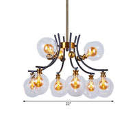 2 Tiers Orb-Shaped Pendulum Light Nordic Style Chandelier - Rebooters