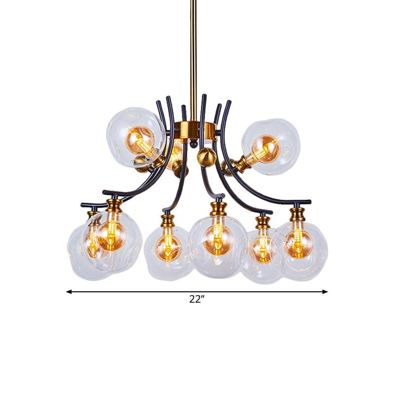 2 Tiers Orb-Shaped Pendulum Light Nordic Style Chandelier - Rebooters