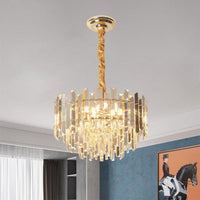8/10 Bulbs Pendant Light Fixture Contemporary Drum Chandelier - Rebooters