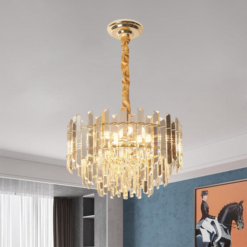 8/10 Bulbs Pendant Light Fixture Contemporary Drum Chandelier - Rebooters