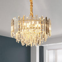 8/10 Bulbs Pendant Light Fixture Contemporary Drum Chandelier - Rebooters
