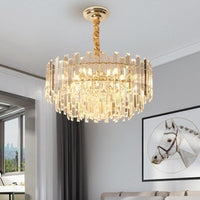 8/10 Bulbs Pendant Light Fixture Contemporary Drum Chandelier - Rebooters