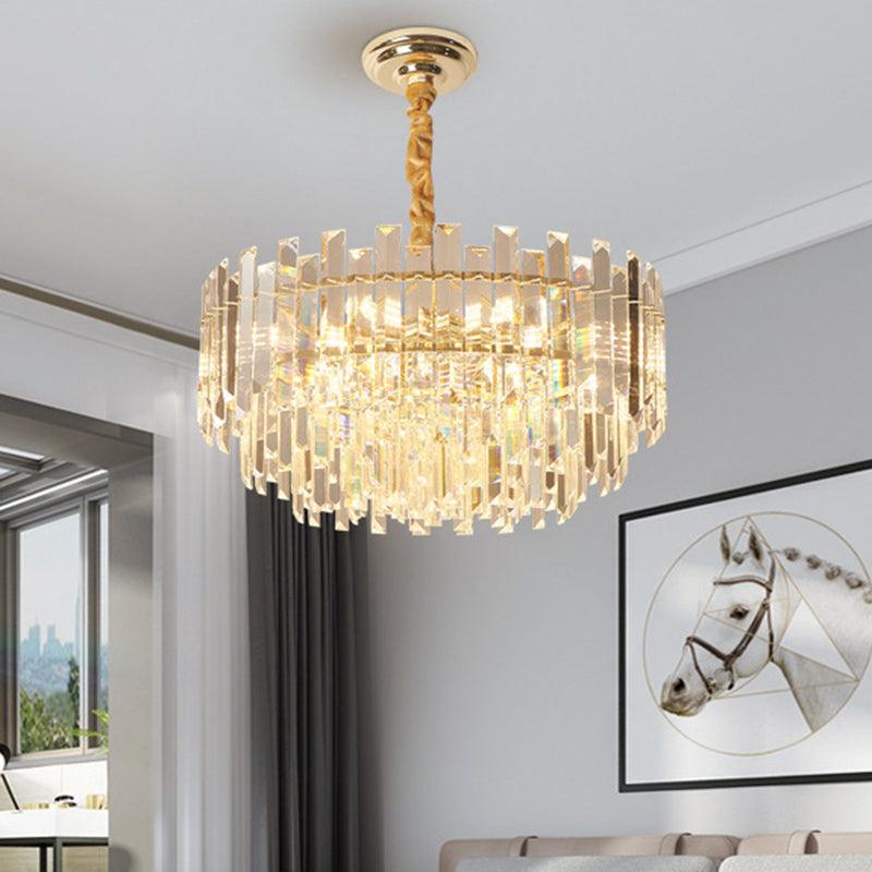 8/10 Bulbs Pendant Light Fixture Contemporary Drum Chandelier - Rebooters
