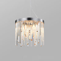 2/6 Bulbs Hanging Lamp Kit Contemporary Round Crystal Chandelier - Rebooters