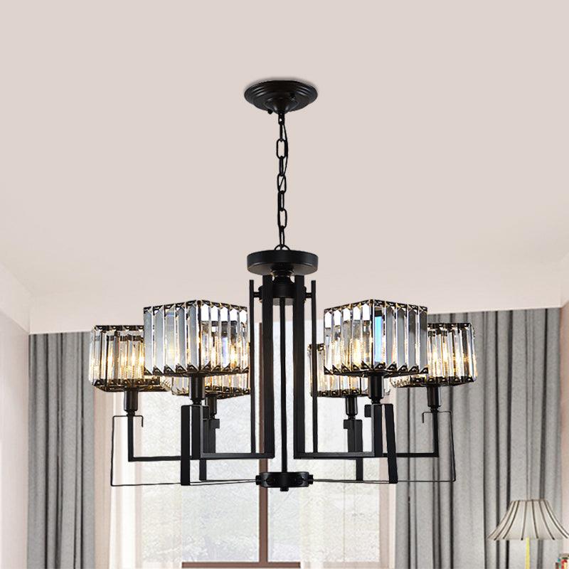 6/8 Heads Crooked Metal Frame Hanging Light Chandelier - Rebooters