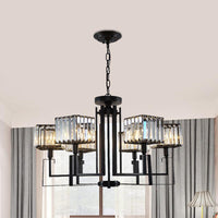 6/8 Heads Crooked Metal Frame Hanging Light Chandelier - Rebooters