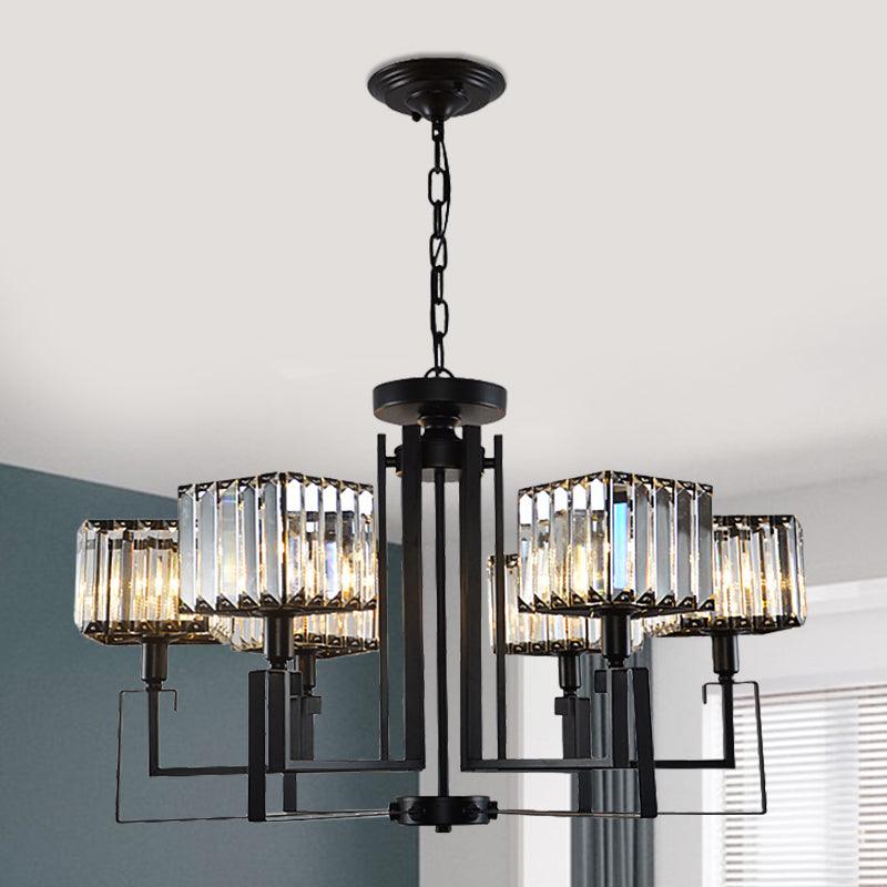 6/8 Heads Crooked Metal Frame Hanging Light Chandelier - Rebooters