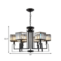 6/8 Heads Crooked Metal Frame Hanging Light Chandelier - Rebooters