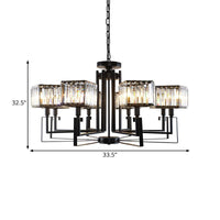 6/8 Heads Crooked Metal Frame Hanging Light Chandelier - Rebooters