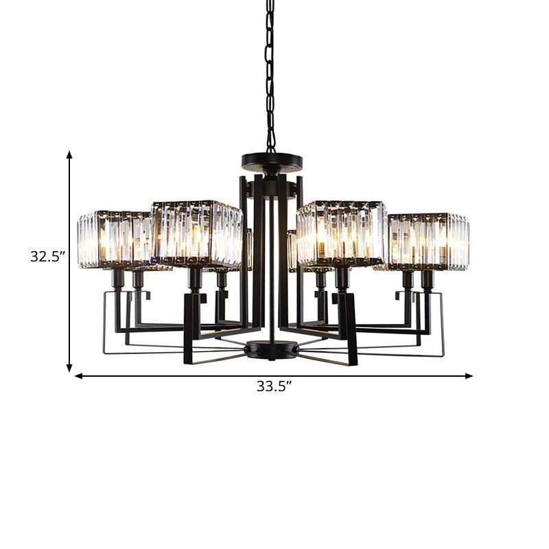 6/8 Heads Crooked Metal Frame Hanging Light Chandelier - Rebooters