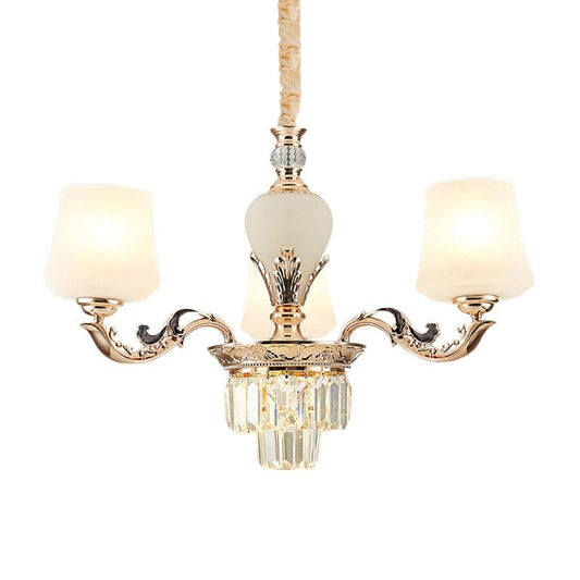 3/6 Heads Ceiling Light with Tapered Shade in Gold - Rebooters