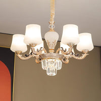 3/6 Heads Ceiling Light with Tapered Shade in Gold - Rebooters