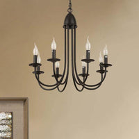 6/8 Heads Iron Chandelier Light Rustic Style Bronze Pendant - Rebooters