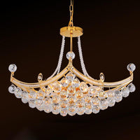6 Bulbs Cornice Frame Ceiling Pendant Chandelier Chrome Gold - Rebooters