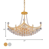 6 Bulbs Cornice Frame Ceiling Pendant Chandelier Chrome Gold - Rebooters