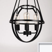 4 Heads Global Chandelier Lighting Cage Shade Black Lamp - Rebooters
