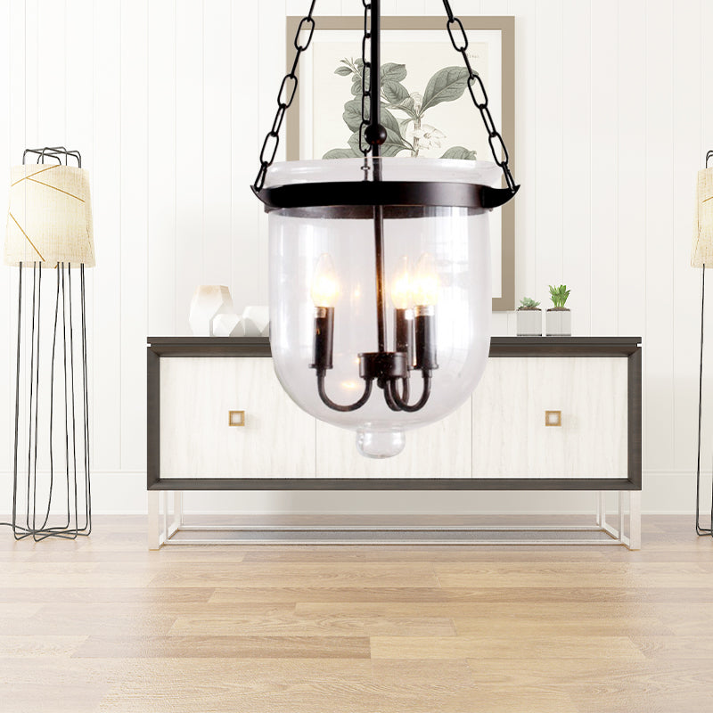 3-Light Suspension Chandelier Pendant Light in Black - Rebooters