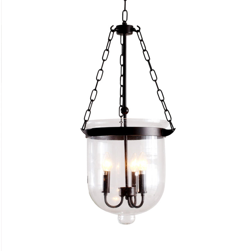 3-Light Suspension Chandelier Pendant Light in Black - Rebooters