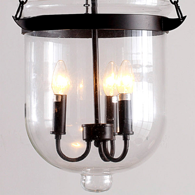 3-Light Suspension Chandelier Pendant Light in Black - Rebooters