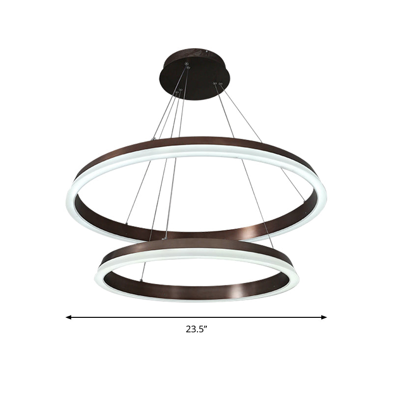 1/2-Head Bedroom Chandelier Lighting Fixture with Round Acrylic Shade - Rebooters