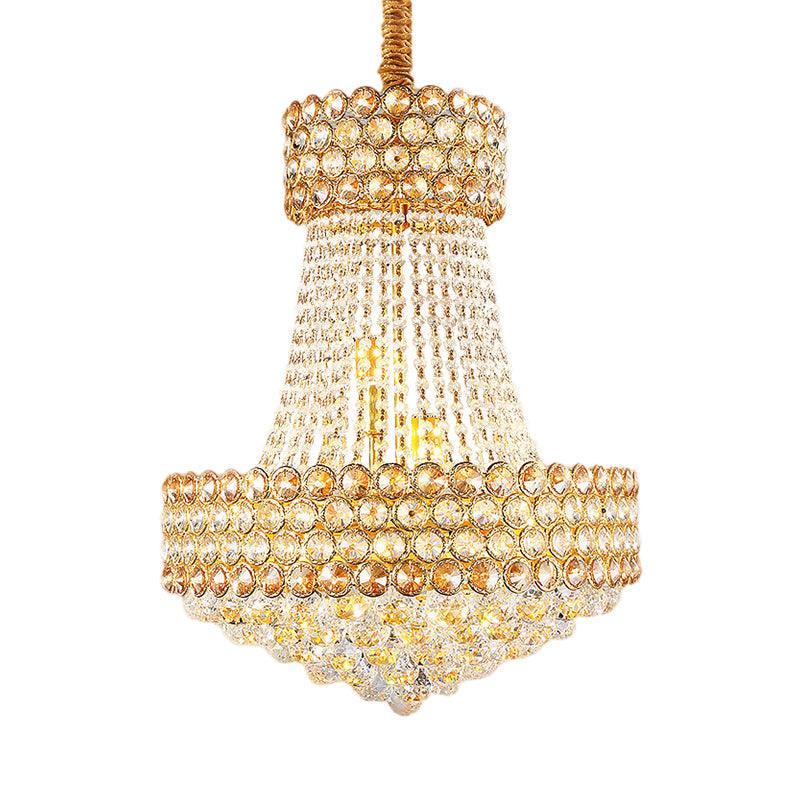5/8-Light Sitting Room Drop Lamp Modern Gold Chandelier Lighting - Rebooters