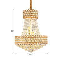 5/8-Light Sitting Room Drop Lamp Modern Gold Chandelier Lighting - Rebooters