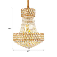 5/8-Light Sitting Room Drop Lamp Modern Gold Chandelier Lighting - Rebooters
