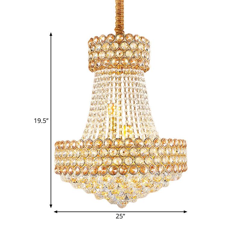 5/8-Light Sitting Room Drop Lamp Modern Gold Chandelier Lighting - Rebooters