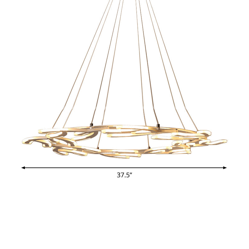 29.5"/37.5"/45" Dia Acrylic Branch Ceiling Light Fixture - Rebooters