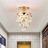 3-Tier Crystal Rod Drop Lamp Modern Style 2 Lights Foyer Chandelier in Gold - Rebooters