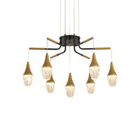 7/13/16-Head LED Chandelier Postmodern Burst Design Gold - Rebooters