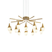 7/13/16-Head LED Chandelier Postmodern Burst Design Gold - Rebooters