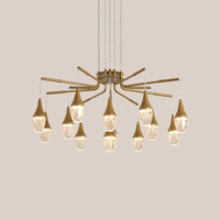 7/13/16-Head LED Chandelier Postmodern Burst Design Gold - Rebooters
