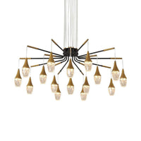 7/13/16-Head LED Chandelier Postmodern Burst Design Gold - Rebooters
