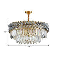 9 Bulbs Chandelier Pendant Light Modern 2-Layered Design - Rebooters