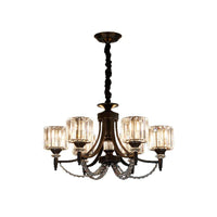 3/6 Bulbs Suspension Light Traditional Cylindrical Shade Chandelier - Rebooters