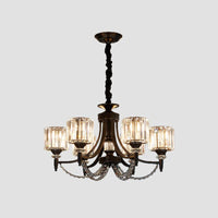 3/6 Bulbs Suspension Light Traditional Cylindrical Shade Chandelier - Rebooters