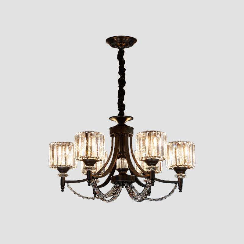 3/6 Bulbs Suspension Light Traditional Cylindrical Shade Chandelier - Rebooters