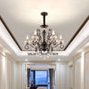 Clear Crystal Candelabra Suspension Pendant Chandelier 6/8 Bulbs - Rebooters