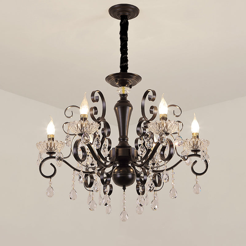 Clear Crystal Candelabra Suspension Pendant Chandelier 6/8 Bulbs - Rebooters