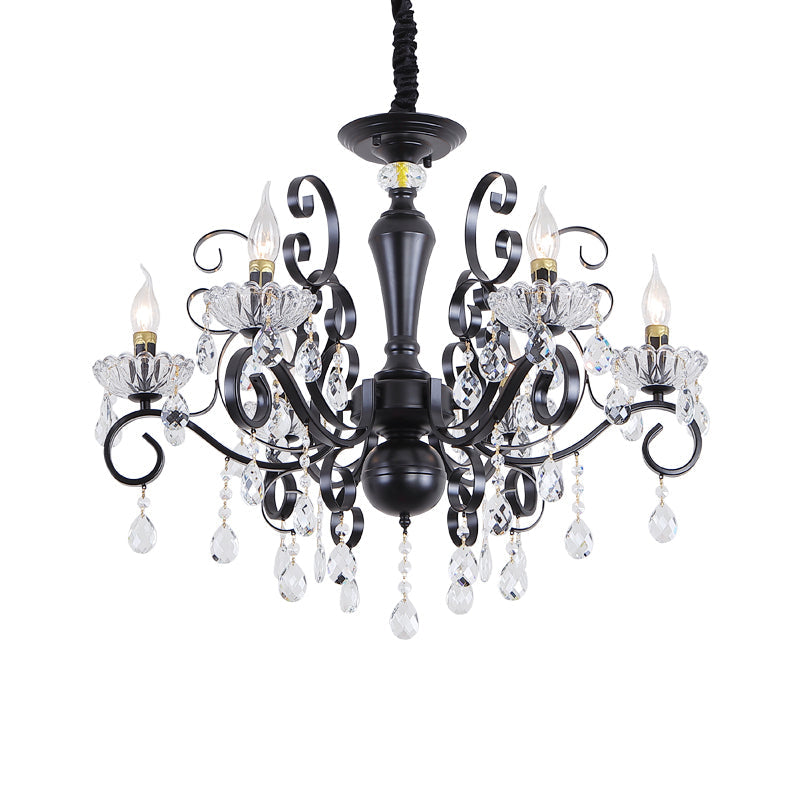 Clear Crystal Candelabra Suspension Pendant Chandelier 6/8 Bulbs - Rebooters