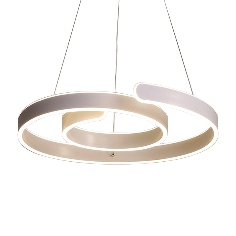 Twisting Acrylic Ceiling Light Modern LED White Chandelier - Rebooters