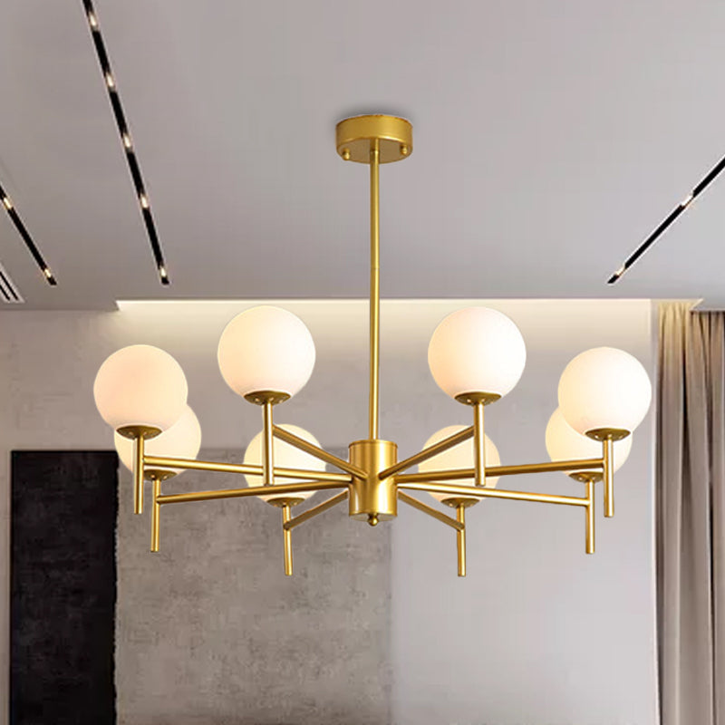 Black/Gold Globe Chandelier Lighting Contemporary 6/8/9 Lights - Rebooters