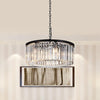 Drum Clear Amber Crystal 9-Light LED Chandelier Lamp - Rebooters