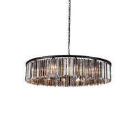 Drum Clear Amber Crystal 9-Light LED Chandelier Lamp - Rebooters