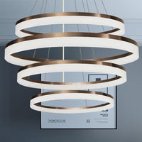 Acrylic Round Chandelier Light Contemporary 4/5/6-Head Pendant - Rebooters
