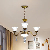 3/6/8-Head Bell Shaped Hanging Chandelier Gold Finish - Rebooters