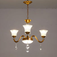 3/6/8-Head Bell Shaped Hanging Chandelier Gold Finish - Rebooters