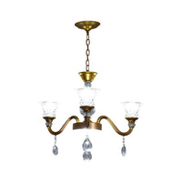 3/6/8-Head Bell Shaped Hanging Chandelier Gold Finish - Rebooters