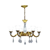 3/6/8-Head Bell Shaped Hanging Chandelier Gold Finish - Rebooters